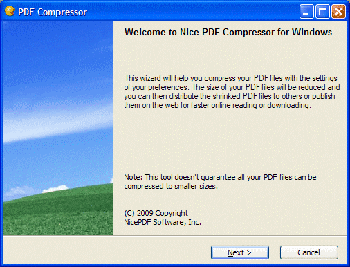 Screenshot for Nice PDF Compressor 3.0